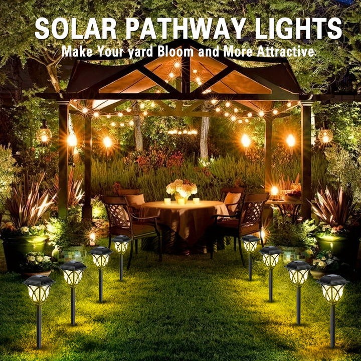 6 piezas de luces solares retro para exteriores, luces solares para jardín, senderos, patios, césped, aceras, garajes privados, regalo de Navidad.