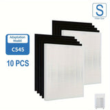 Filtro C545 para Winix C545 Filtro S, 2 Filtros True HEPA + 8 Filtros de Carbón Activado Número de Pieza 1712-0096-00 y 2522-0058-00