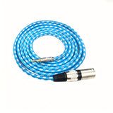 Adaptador de Cable Desequilibrado de 3.5mm a XLR, 3 pies, Conector Macho de Mini Jack Estéreo de 1/8" a XLR, Bañado en Oro, 22AWG, Redondo, Conector Macho-a-Macho para Teléfonos Móviles, Portátiles, Altavoces, Mezcladores