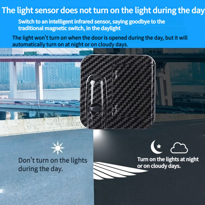 2 piezas de proyector de número de puerta LED ilumina alas de ángel, fácil de instalar, acogedor y educado, iluminación de escalones que mejora la seguridad y el estilo, adecuado para, SUV, sin batería.