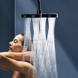 1 ducha de lujo, línea de cintura, cabezal de lluvia de alta presión y juego 2 en 1 portátil. Manguera extra larga, divisor de 3 vías y soporte adhesivo para ducha, accesorios de baño completo, set de ducha