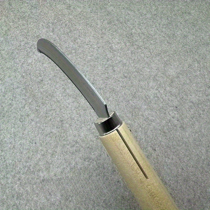 Cuchillo de jardín con filo de 30 grados, hoja de acero inoxidable y mango de madera - Herramienta de jardinería ergonómica para podar, rastrillar, cortar raíces - Diseño duradero y resistente a la herrumbre, no necesita batería, herramienta de jardinerí