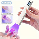 CIICII Mini Lámpara de Curado de Esmalte de Uñas Gel con Pantalla Digital Portátil, Inalámbrica, Rápida y Compacta, Fácil de Usar en Salones de Uñas para el Hogar, Fácil de Viajar, Regalos de Alta Calidad