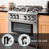 4/5pcs Cierres para Pomos de Estufa, Cierres para Pomos de Estufa de Gas, Cierre para Pomos de Horno a Prueba de Niños, Diseño Duradero (Negro)