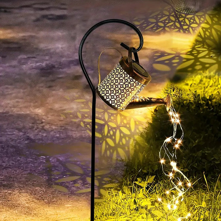 Botella de agua con energía solar y luces de cuerda, decoración de jardín al aire libre, luz solar de metal desmontable, luz colgante de montaje semi-inmerso, ideal para césped al aire libre, batería de níquel, hardware de instalación incluido, regalo pe