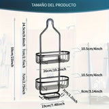 Estante De Almacenamiento Colgante Para Baño De 1 Pieza, Carrito De Ducha Montado En La Pared, Cesta De Almacenamiento De Ducha De Acero Inoxidable A Prueba De Herrumbre Con Ganchos, Accesorios De Baño