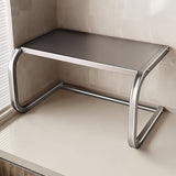 Rejilla de Microondas de Metal de Doble Nivel Espaciosa - Diseño Elegante de Almacenamiento Abierto para Encimeras de Cocina | Soporte Grueso Multifuncional para Hornos y Microondas sin Necesidad de Conexión de Energía, Uso Doméstico, Horneado