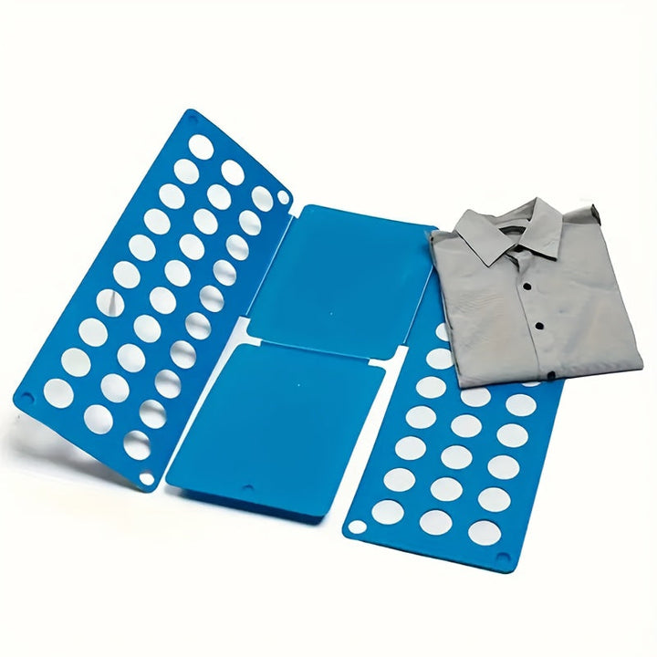 Organizador de ropa compacto - Tablero plegable de plástico resistente con aberturas redondas, ideal para camisetas y ropa, opción de almacenamiento para el hogar, organizador de ropa, sistemas de armarios montados en la pared.