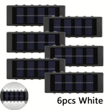 Juego de 6, 8 o 10 luces solares para pared con 12 LED, ideal para jardín, exterior, patio y garaje