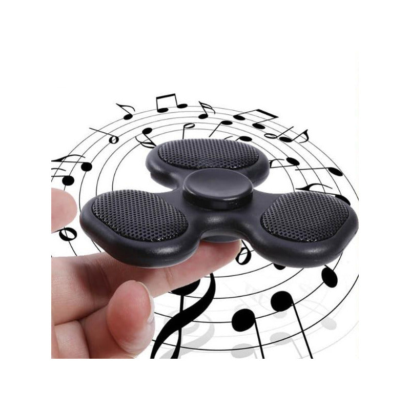 Unico Spinner Parlante Bluetooth Con Sd Música Luz Led Negro