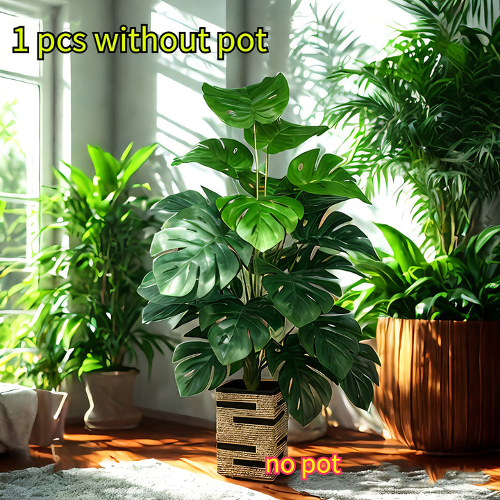 1pc Bambú Artificial de Hoja Verde Extra Larga - Decoración para Interior/Exterior de Fácil Mantenimiento, Ideal para Hogar, Oficina o Jardín - Planta Falsa de Plástico Duradera, Regalo Perfecto para Inauguraciones o Navidad, Estructura Resistente, Esenc