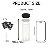 10pcs Tarros de Plástico Transparentes Redondos de 17oz (65*180mm) para Almacenamiento, Frutas Secas, Miel y Cereales con Sello Hermético