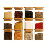 Un conjunto de 12 frascos sellados de 140 ml con pegatinas y bolígrafos para almacenamiento de cocina, almacenamiento de especias, frascos de especias.