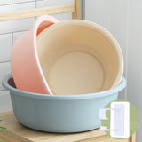 Fregadero de plástico duradero de gran tamaño - Diseño clásico redondo, no necesita electricidad, bañera portátil para adultos, lavado de cara, remojo de pies, uso en dormitorios y hogares, lavadora, remojo en casa, bañera redonda clásica, material fácil