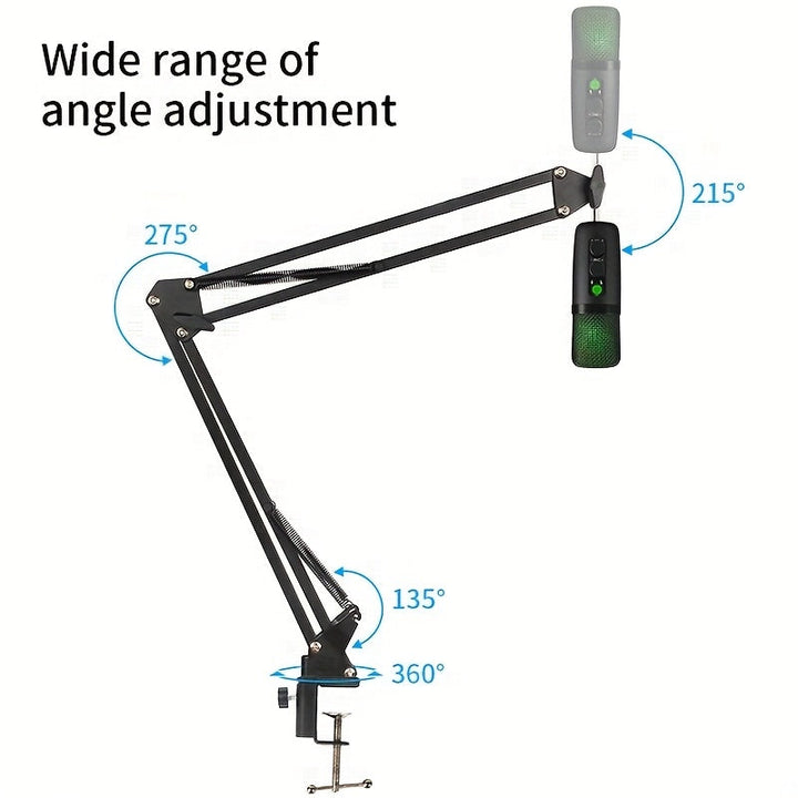 Micrófono USB condensador para computadora, juego de PC, podcast, kit de micrófono para transmisión, grabación, voces, ASMR, voz, micrófono de estudio cardioides para teléfono/Android/PS4