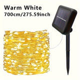 [1 Hilo de luces solares de 8 modos] AMILL Luces de cadena LED con energía solar, multicolor, 8 modos de iluminación, material plástico de alto índice, acabado de metal pulido, resistente al agua IPX4, con para bodas al aire libre, patio, jardín, camping