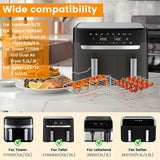 Soporte de parrilla para freidora de aire de acero inoxidable 304 - Accesorio multiusos para microondas y horno, se ajusta a Tefal Ey901840, Tower T17099, Salter EK5729, Lakeland 26920, con opciones de 5,2L y 3,1L, precio para cocinar de manera saludable