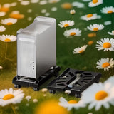 1 Pieza de Soporte Móvil y Ajustable para Cajas de Computadora de Escritorio con Ruedas - Estante Elevado Multiusos para Oficina en Casa