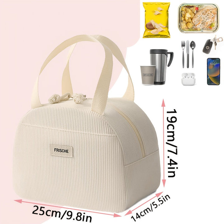 Bolsa de almuerzo aislada para mujeres y hombres - Contenedor de alimentos con diseño floral, resistente al agua, de poliéster duradero, ideal para la escuela, viajes, pícnic y trabajo, caja de almuerzo aislada, sin contacto con alimentos.