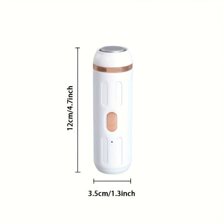 Herramienta eléctrica para pulir pies con carga, ideal para pies gruesos, elimina queratina de manera conveniente y sencilla, diseño blanco minimalista