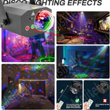 Luces para fiestas, luces de bola de discoteca, luces láser DJ activadas por sonido con control remoto, luces para bailar, discoteca, bares, KTV, fiestas, cumpleaños
