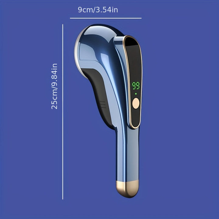 Eliminador de vello de ropa lavable recargable, eliminador de vello de suéter, eliminador de vello de suéter portátil eléctrico, afeitadora de bolas adecuada para ropa y muebles, azul