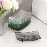 Jabonera Individual con Tira de Drenaje, Almacenamiento Multifuncional para Escritorio, Pequeño Estante de Almacenamiento - Ahorra Espacio - Perfecto para Baño y Cocina, Material PET Duradero, Diseño Creativo de Onda de Agua