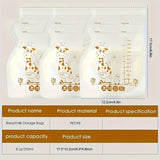 100 bolsas de almacenamiento de leche materna PP transparentes de 8 oz/250 ml, con pico vertedor, doble sellado, perfil plano y base autosoportable para refrigeración y congelación