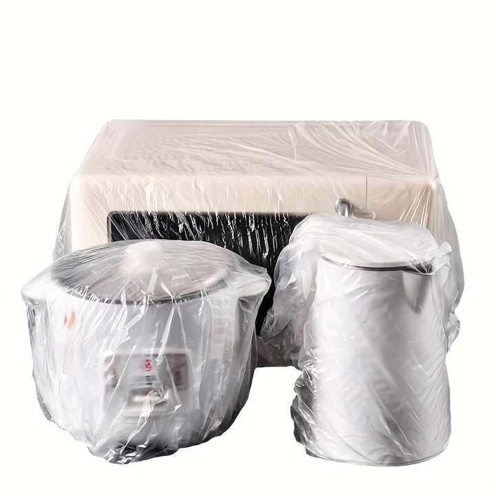 20-Pack ClearGuard Espesado PVC Microondas Cubre, Universal Transparente a Prueba de Polvo Película Protectora para Electrodomésticos, Utensilios de Cocina y Bandejas para Hornear