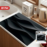 1 pieza Cubierta de Cocina Abstracto Diseño 2D Patrón - 71.12cm x 52.07cm Resistente a Arañazos y al Calor, Fácil Limpieza para Placas Inductoras, Cerámicas y Estufas, Decoración Moderna, Protector de Encimera, Material Easyclean