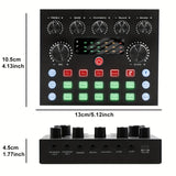 Paquete de equipo de podcast para 2, V8s Audio Interface con tarjeta de sonido en vivo todo en uno y micrófono condensador BM800, micrófono de podcast, perfecto para grabaciones, transmisiones en vivo.