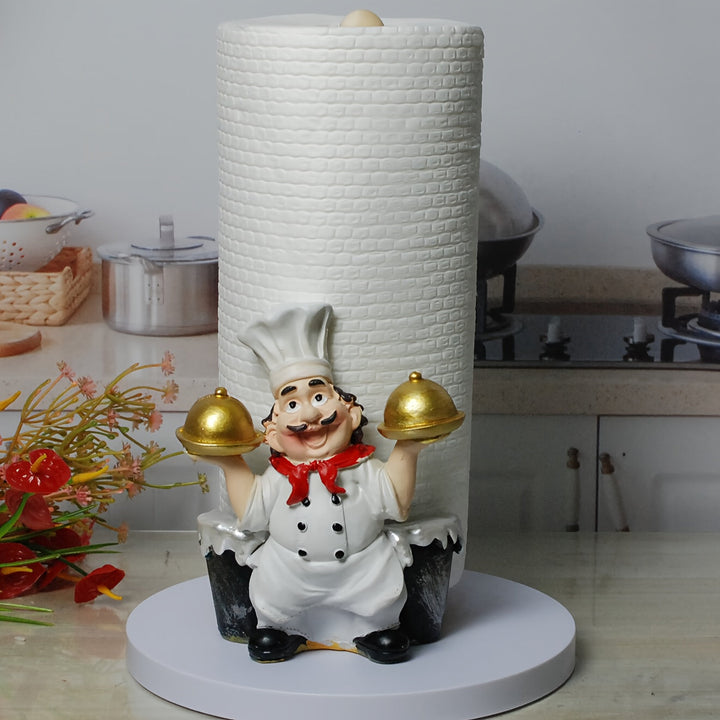 Soporte para toallas de papel de chef con doble bandeja, 1 unidad
