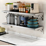 Estante de almacenamiento plegable de acero inoxidable - Instalación sin taladro, resistente a la oxidación y fácil de limpiar, organizador de cocina que ahorra espacio para especias, cubiertos, utensilios de cocina, diseño contemporáneo, organizadores y