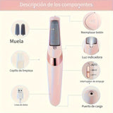 Removedor Eléctrico Recargable & Herramienta de Pedicura - USB Recargable, 400mAh, Portátil - Incluye Molinillo y Lima para Uñas - Ideal para uso en casa y viajes, kit de pedicura portátil