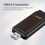 Adaptador sin varillas WiFi 6 USB 3.0 de 1800Mbps, Compatible con PC y Portátil, Adaptador USB WiFi 802.11ax con Tecnología Super USB 3.0 y Seguridad WPA3, Antena Dual de Alta Ganancia 5Dbi, Banda Dual 5.8G/2.4G, Receptor/Transmisor WiFi, Solo Compatible
