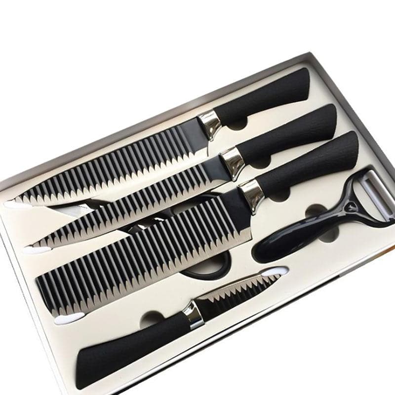 Set De Cuchillos De Cocina 6 Piezas Con Mango Antideslizante