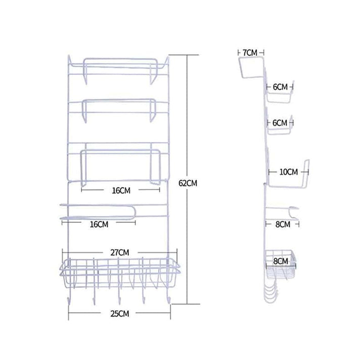Rack Organizador De Cocina Para Refrigerador Metálico