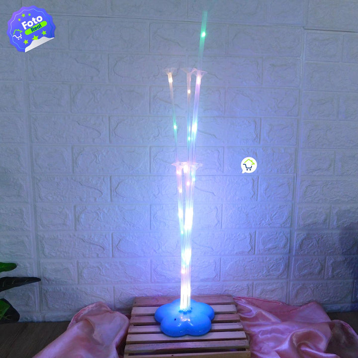 Base Globos + Luces Micro Led + 7 Tubos para Globos RF X LUZ