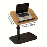 Altura Ajustable, Mesa de Volteo Giratoria de 360 Grados - Madera y Metal, Ideal para Uso en Interior y Exterior, Perfecta para Trabajar, Estudiar o Relajarse, Mesa de Estudio | Estilo Casual Moderno | Mesa de Altura Ajustable