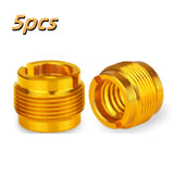 5 piezas de clips de micrófono antishock dorados, conversión de pernos, marco de rosca 3/8" a 5/8", diseño metálico duradero para accesorios de conectores XLR seguros, marco antishock | Acabado metálico elegante | Construcción metálica duradera, accesori