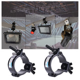 Soporte de Aluminio de Alta Resistencia para Iluminación de Escenario (Negro) Abrazadera de 2 Pulgadas para Luz de Cabeza Móvil/Luz Par/Luz de Foco, Compatible con Tubos/Tuberías de 48-51mm de Diámetro Exterior, Carga Máxima de 220lbs