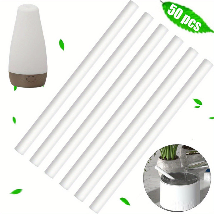 50 piezas de reemplazos de ventosas para humidificadores - Recambios de filtros de algodón de alta calidad, ideales para difusores personales portátiles en oficina, hogar o dormitorio, control de salida de niebla, fácil de instalar, accesorios para humid