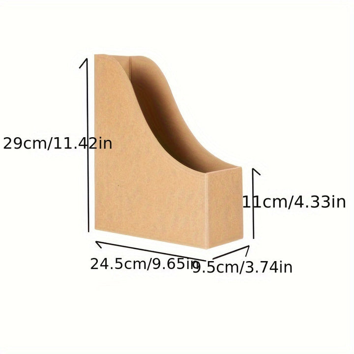5pcs Cajas de Envío de Papel Kraft con Cajón Multicapa, Caja de Soporte para Libros Simple, Organizador de Documentos de Papel A4 para Escritorio de Oficina, Armario de Almacenamiento Plegable