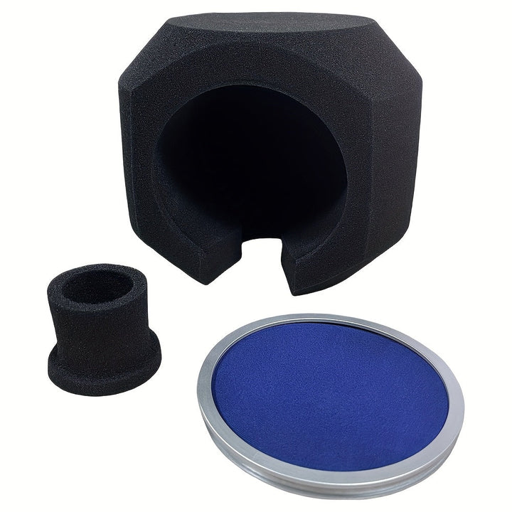 Escudo de protección para micrófono profesional - Absorbedor de sonido de espuma de alta densidad, cubierta de esponja a prueba de viento para estudio y grabación en vivo, reducción de ruido, negro, conector XLR, esenciales para cabinas de grabación, dis