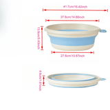 Sanrio Hello Kitty Lavabo Plegable - Fregadero Compacto con Gancho Colgante, Bañera para Lavar Platos y Pies para Cocina, Baño o Viajes - Accesorio de Baño Divertido, Diseño Antifugas, Contenedor Multiusos, Ideal para Espacios Pequeños