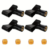 4 piezas de Clips Ajustables para Micrófonos en Soportes - Abrazadera Segura con Adaptador de 5/8" a 3/8", Perilla Ajustable de 180°, Diseño Duradero para Microfonos Inalámbricos, Podcasting, Transmisión en Vivo y Uso de Estudio, Accesorios para Soporte