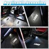2 piezas adecuadas para luces de bienvenida de for AUDI A4 A6 5W luces de puerta luces de bienvenida dedicadas luces de proyección luces láser fáciles de instalar 12-24V accesorios de iluminación de luces de coche alta luminosidad
