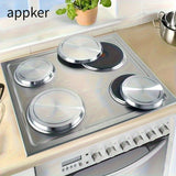 appker, 4 Piezas, Cubiertas De Cocina De Inducción De Acero Inoxidable, Protectores Duraderos Para Estufas De Cocina, Accesorios Para Utensilios De Cocina Para El Hogar, Diseño Creativo