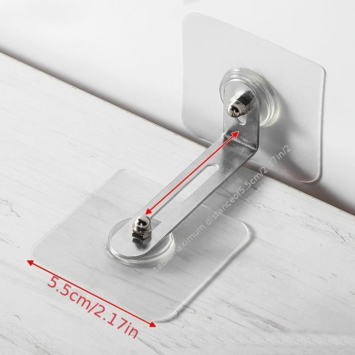 2 unidades de Dispositivo de fijación de muebles para estantería, gabinetes de TV, gabinetes de zapatos, armarios, sin taladro requerido, fijación antivuelco para gabinetes