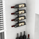 Estantería de Pared para Botellas de Vino con 4 Niveles, Soporte Creativo Decorativo para Botellas de Vino Tinto